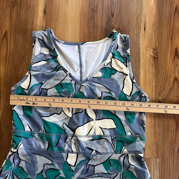 Jockey Small Out & About Floral Dress Travel Activewear Sleeveless Zip Pockets - Picture 6 of 9